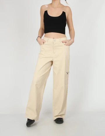 Pantaloni Vero Moda, crem Crem