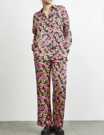 Pantaloni Ichi, floral Floral print
