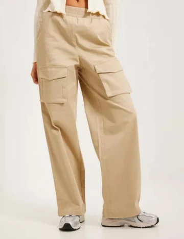 Pantaloni Vero Moda, bej Crem
