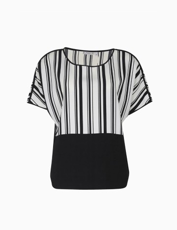 
						Bluza Fransa, alb/negru