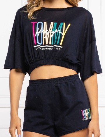 Top Tommy Hilfiger, bleumarin inchis
