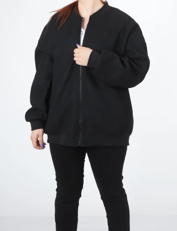 Jacheta Oversize Noisy May, negru Negru