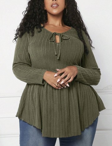 Bluza SHEIN CURVE, verde