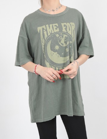 Tricou Oversize American Eagle, verde