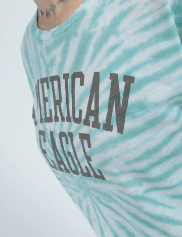 Tricou Oversize American Eagle, turcoaz Verde