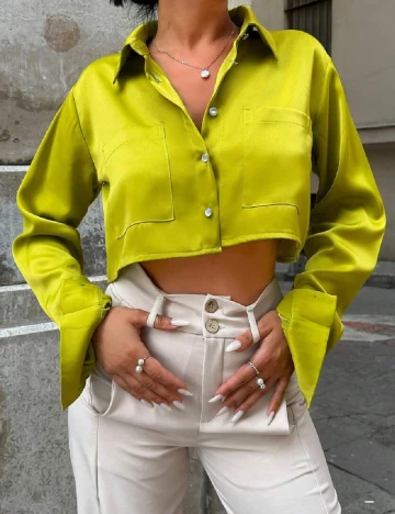 Top SHEIN, verde Verde