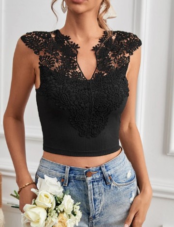 Top SHEIN, negru