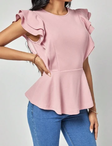 Bluza Emery Rose, roz Roz