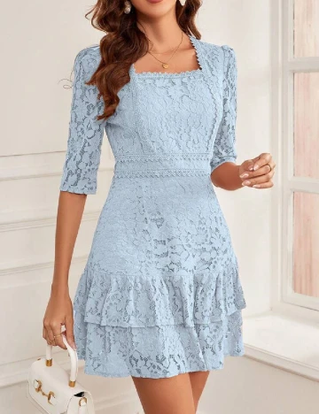 Rochie scurta Ticosa, albastru Albastru