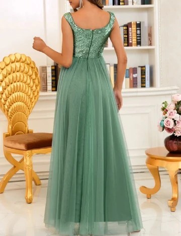 Rochie lunga Ever-Pretty, verde Verde