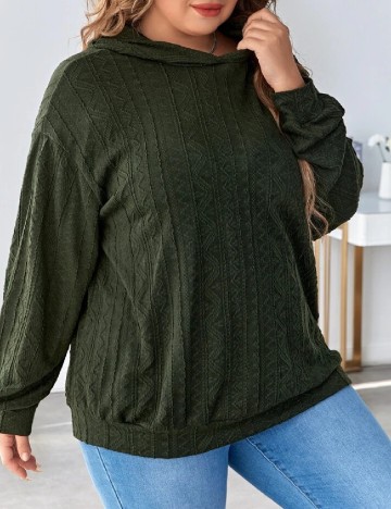 Hanorac SHEIN CURVE, verde