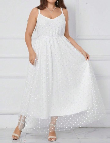 Rochie lunga SHEIN CURVE, alb