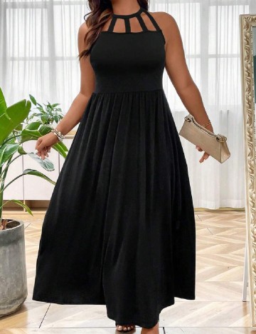 Rochie lunga SHEIN CURVE, negru