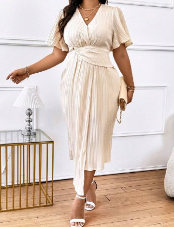 Rochie medie SHEIN CURVE, crem