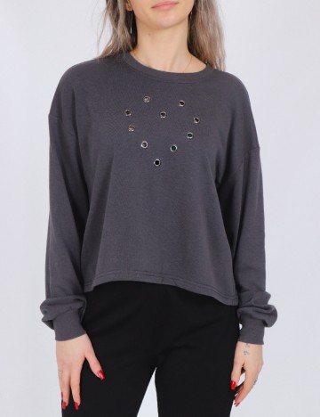 Top Vero Moda, gri inchis