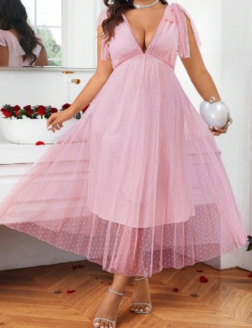 Rochie medie SHEIN CURVE, roz