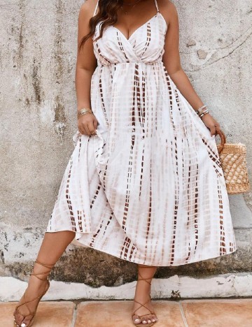 Rochie medie SHEIN CURVE, alb