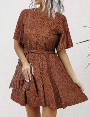 Rochie scurta SHEIN, maro