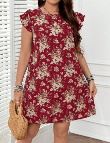 Rochie scurta SHEIN CURVE, rosu