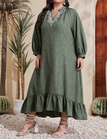 Rochie lunga SHEIN CURVE, verde