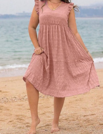 Rochie medie SHEIN CURVE, roz