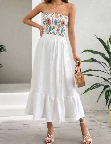 Rochie medie SHEIN, alb