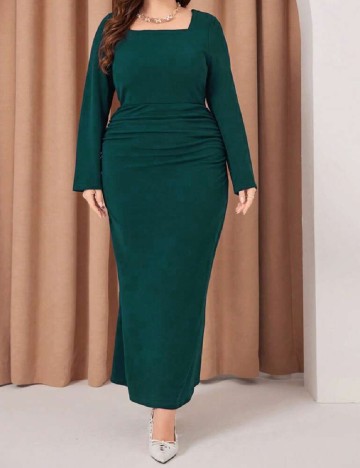 Rochie lunga SHEIN CURVE, verde