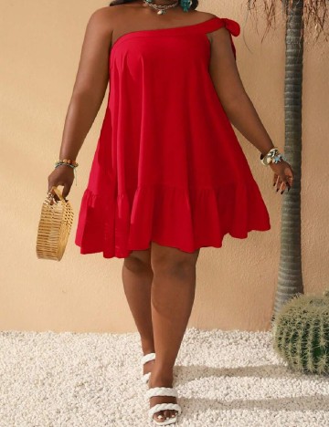 Rochie scurta SHEIN CURVE, rosu