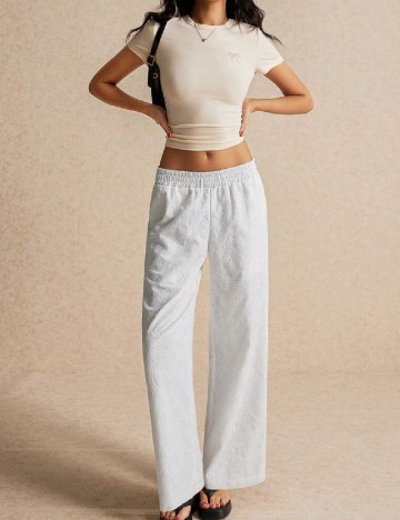 Pantaloni SHEIN, alb