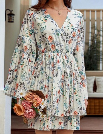 Rochie scurta SHEIN, floral print