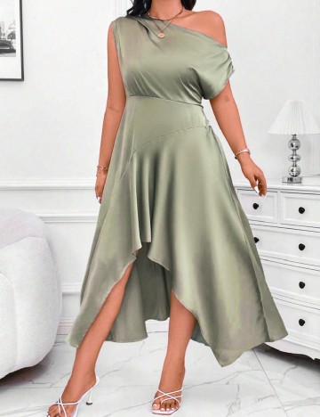 Rochie medie SHEIN CURVE, verde
