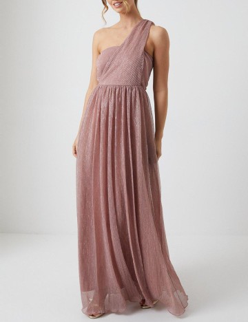 Rochie lunga Coast, roz pudra inchis