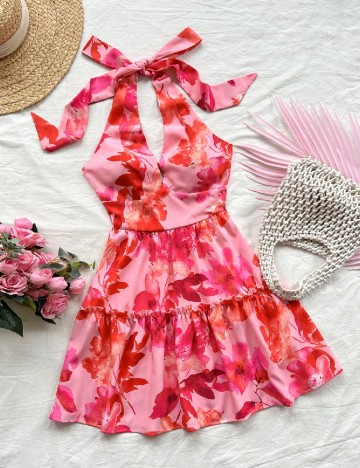 Rochie scurta SHEIN CURVE, roz