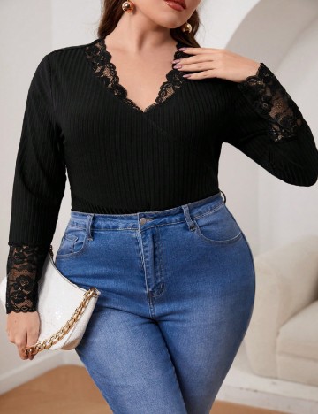 Bluza SHEIN CURVE, negru