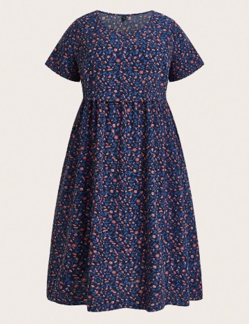 Rochie medie SHEIN CURVE, bleumarin