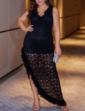 Rochie lunga SHEIN CURVE, negru