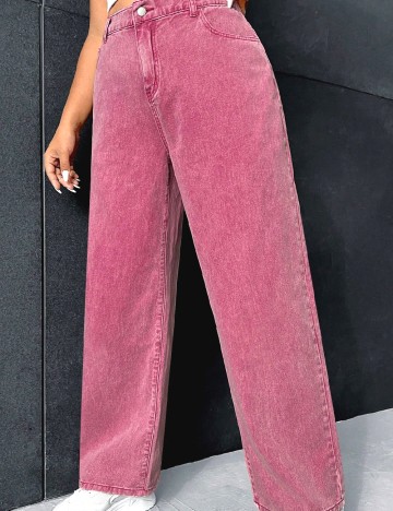 Blugi SHEIN CURVE, roz