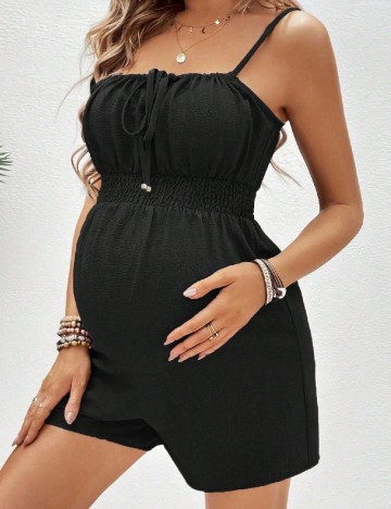 Salopeta SHEIN Maternity, negru
