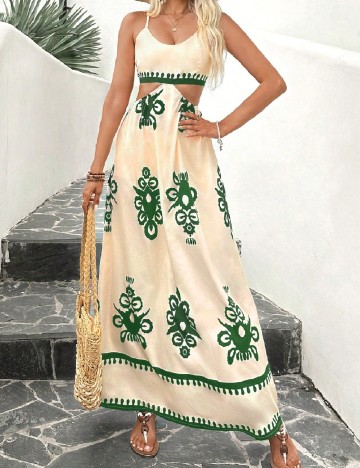 Rochie lunga SHEIN, crem