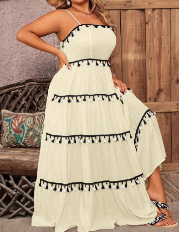 Rochie lunga SHEIN CURVE, crem