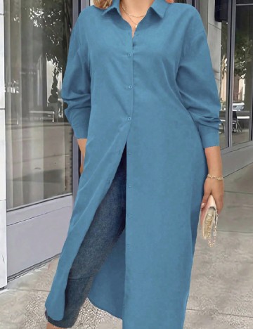 Camasa SHEIN CURVE, albastru