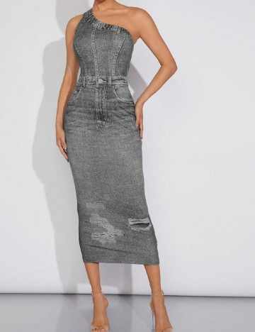 Rochie medie SHEIN, gri