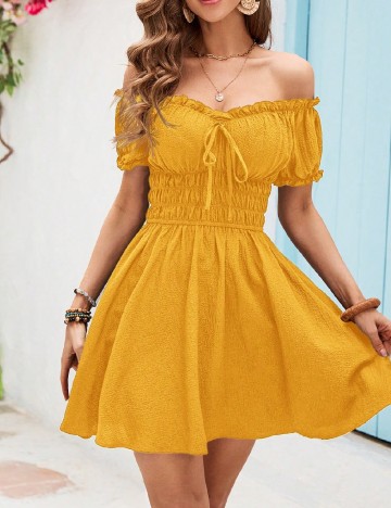 Rochie scurta SHEIN, galben