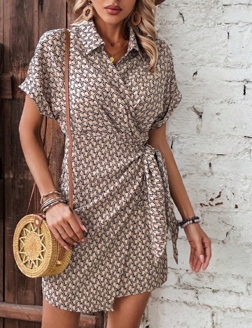 Rochie scurta SHEIN, maro