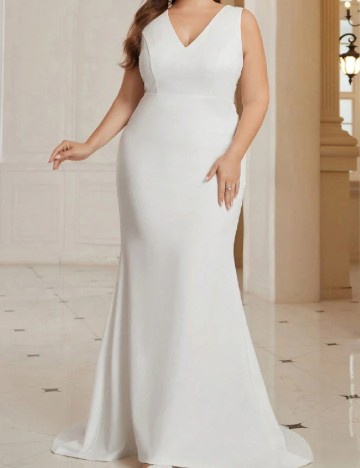 Rochie lunga SHEIN CURVE, alb