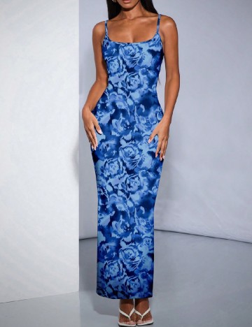 Rochie lunga SHEIN, albastru