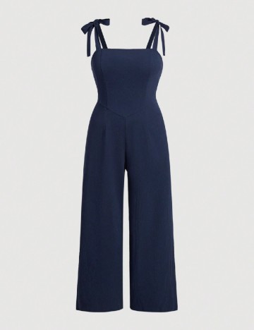 Salopeta SHEIN CURVE, bleumarin inchis