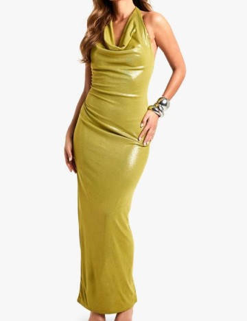 Rochie lunga Boohoo, verde