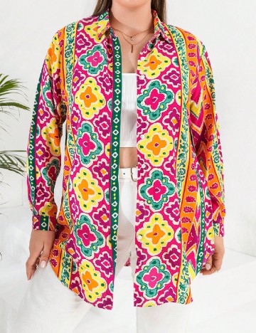 Camasa SHEIN CURVE, mix culori