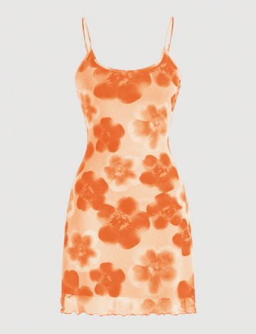 Rochie scurta SHEIN, portocaliu